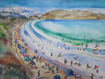 ビーチ Painting - タスマニアのパークビーチの夏